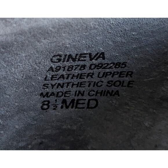 New Aerosoles Gineva Dark Gray Suede Peep Toe Heels 8.5 Buckle Accent 3" Padded - Picture 11 of 11